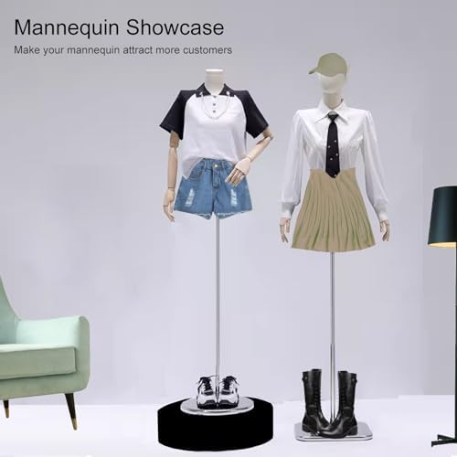 Black Round Mannequin Display Pedestal Stand