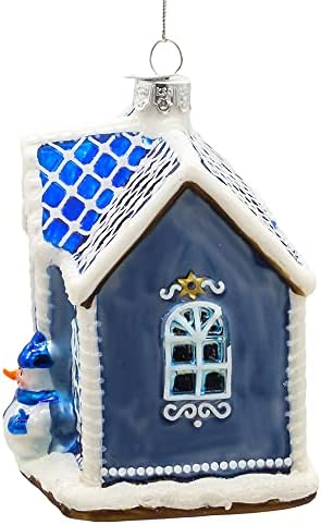 Kurt Adler 45 Inch Glass Hanukkah House Ornament