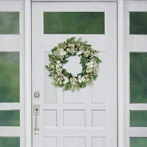 Puleo International 30 Inch Artificial Chrysanthemum Daisy Door Wreath