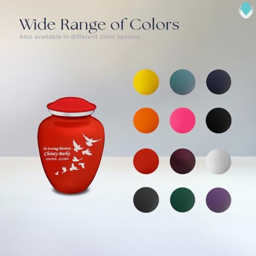GetUrns Bright Red Personalized Dove Cremation Urn 44 lbs
