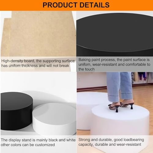 Round Cylinder Display Pedestal Stand for Decor