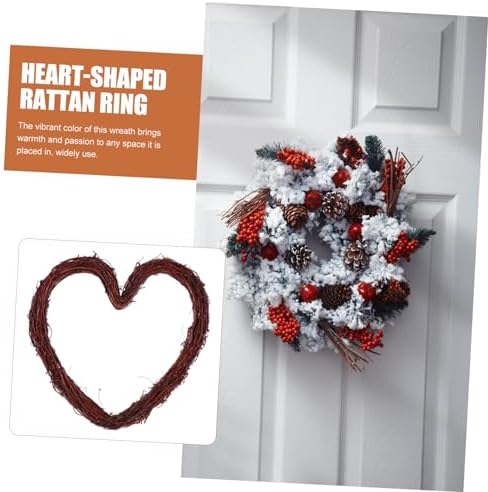 Floral Rattan Wreath Hanger for Living Room Wall