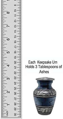 Elite Cloud Blue and Silver Cremation Urn for Human Ashes
