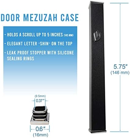 Elegant Modern Door Mezuzah Case Taupe Self Stick