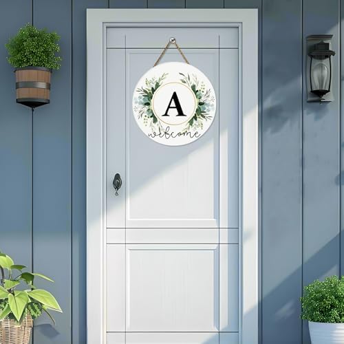 Monogram Letter A Wreath for Front Door Decor