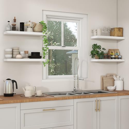 Heimlove 24 Inch Floating Shelves Wall Mount Set of 2