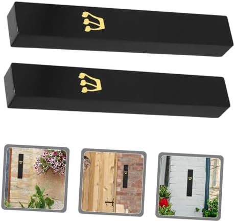 2Pcs Resin Mezuzah Decor with Scroll for Home Blessing