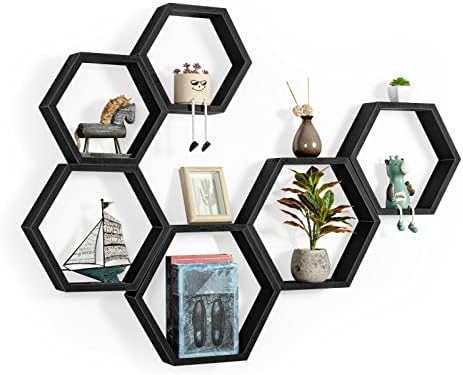 Ybing Hexagon Floating Shelves Set of 6