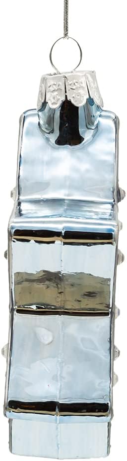 Kurt Adler 4 Inch Noble Gems Glass Star of David Ornament