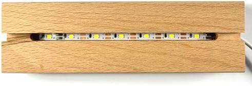 59 Inch Wooden Rectangle LED Display Base with USB Switch