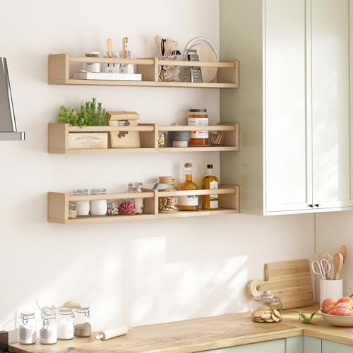 Fixwal Floating Bookshelves Set of 3 for Baby Nursery
