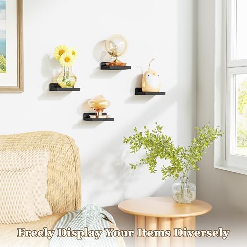SRIWATANA 5 Inch Floating Shelves Set of 4