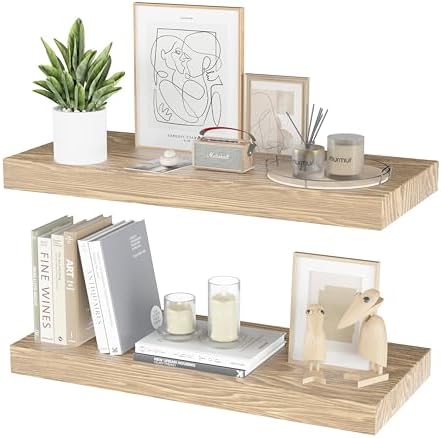 PopiShelves Floating Wall Shelves Set of 2