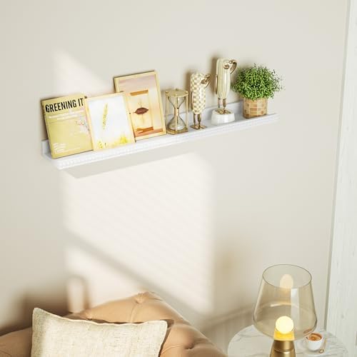 Alsonerbay Modern Floating Shelves Set of 2 with White Finish