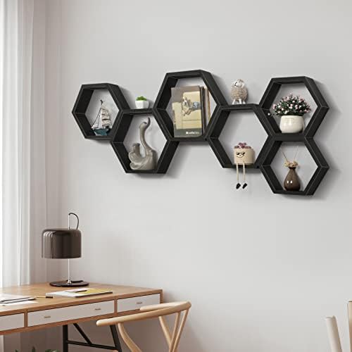 Ybing Hexagon Floating Shelves Set of 6