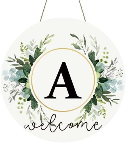 Monogram Letter A Wreath for Front Door Decor