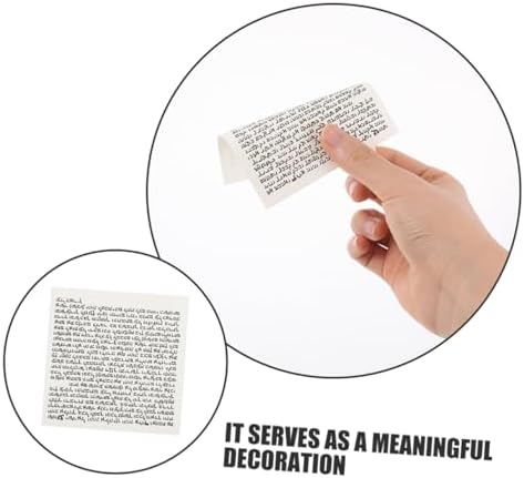 PRETYZOOM 100pcs Mezuzah Scroll Parchment for Door Decoration