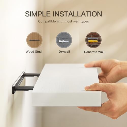 Amada Floating Shelves 32 Inch Set of 2 for Wall Storage