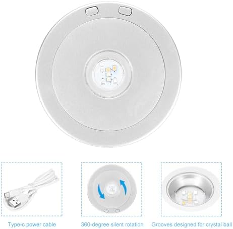 PATIKIL 45 x 35 Rotating Display Stand with LED Light