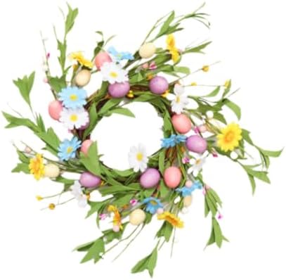 Easter Egg Wreath Display Backdrop for Front Door Garden 12 Inch