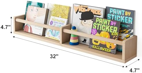 Fixwal Floating Bookshelves Set of 3 for Baby Nursery