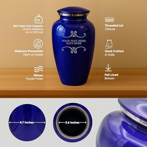Custom Cremation Urn - Purple Splendore Series