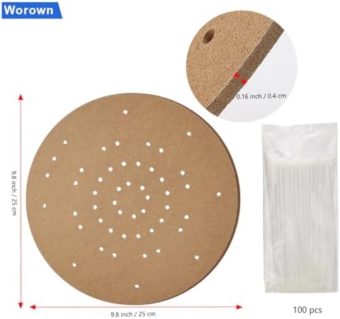 Worown 6 Pack 10 Inch Wreath Boards with Holes