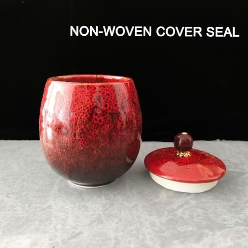 Red Small Ceramic Urn for Human Female Remains