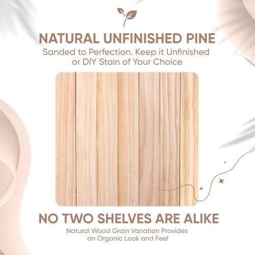 Homeforia 24 Inch Wood Floating Shelves Set of 2