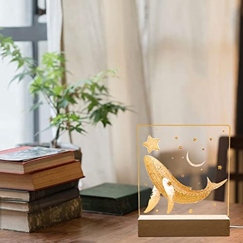CDIYTOOL Wooden Rectangle Display Pedestal With LED Lights