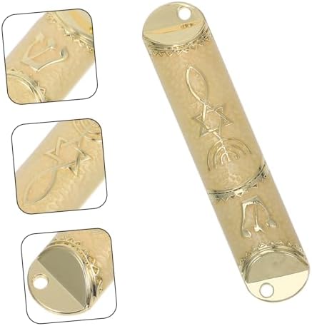 1 Set Classic Metal Mezuzah Plaque for Home Door Blessing