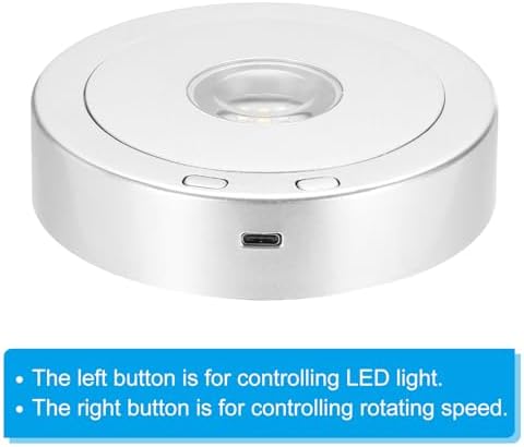 PATIKIL 45 x 35 Rotating Display Stand with LED Light