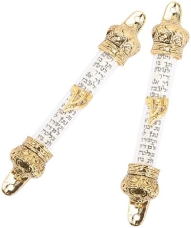HOLIDYOYO Judaica Home Wall Decor Metal Mezuzah 2 Pack