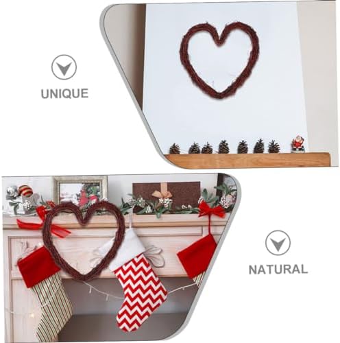 Bohemian Style Heart Shaped Rattan Wreath Frame