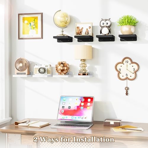 SRIWATANA 5 Inch Floating Shelves Set of 4