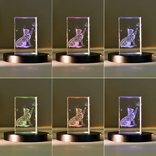 Wood LED Light Base for Crystal and Glass Art Display