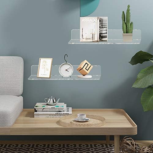 Weiai Clear Acrylic Shelves 12 Inch Set of 2