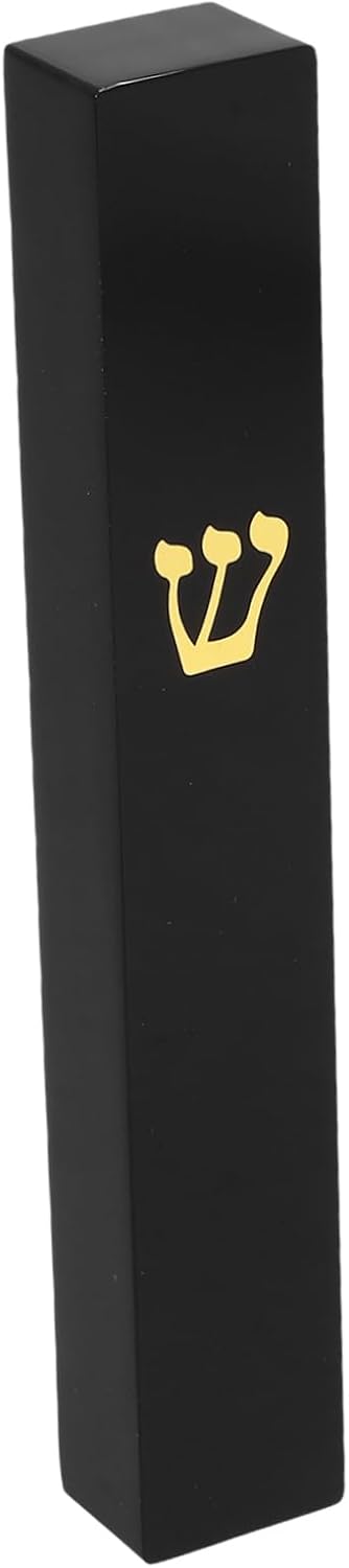 Elegant Black Resin Mezuzah Door Frame Decoration