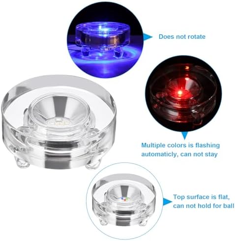 PATIKIL Crystal LED Light Base Stand 2-Pack
