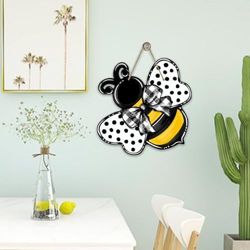 Deroro Bumble Bee Front Door Wreath Decor