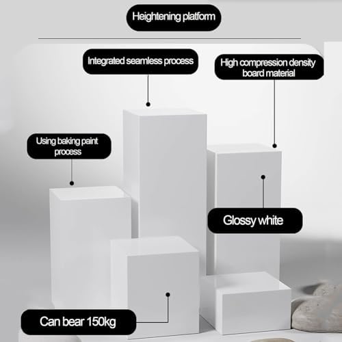 Black Square Pedestal Display Stand 30x30x30cm