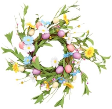 Easter Egg Wreath Display Backdrop for Front Door Garden 12 Inch