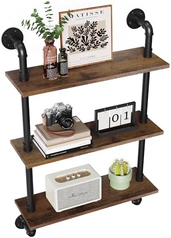 Merapi 24 Inch Industrial Floating Shelves 3 Tier
