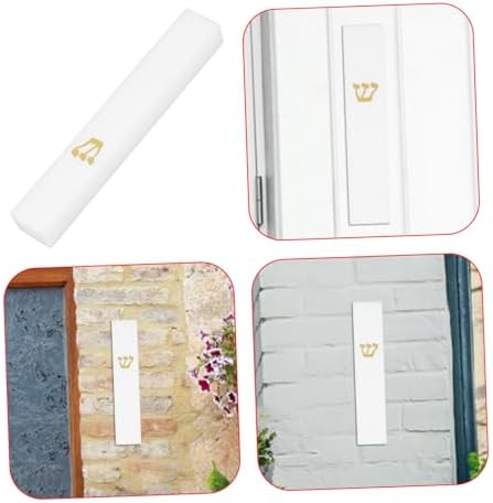 LIFKOME White Frame Resin Mezuzah Door Decor