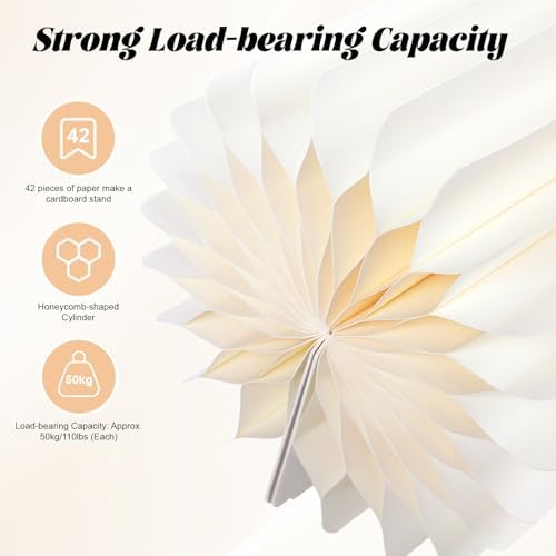 Foldable Paper Columns Display Pedestals 5pcs Wedding Centerpieces