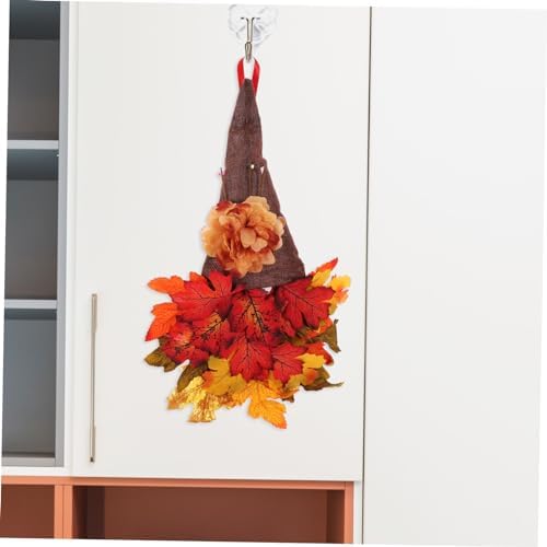Front Door Autumn Wreath with Gnome Design