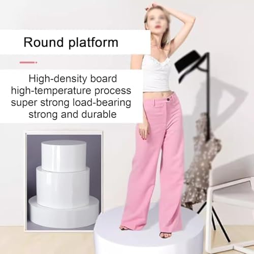 Round Wood Pedestal Display Stand for Clothing Store