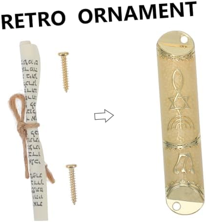 1 Set Classic Metal Mezuzah Plaque for Home Door Blessing