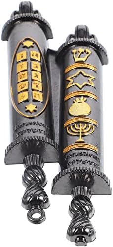 Metal Mezuzah Scroll Pewter Plaque for Jewish Door Blessing