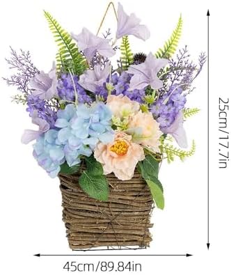 18 Inch Hydrangea Wreath Front Door Basket